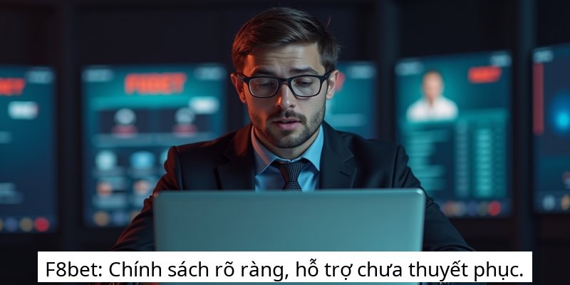 F8bet: Chính sách rõ ràng, hỗ trợ chưa thuyết phục.